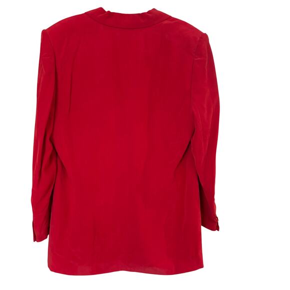 Chaus bright red silk womens blazer jacket SIZE 10 - Picture 4 of 4